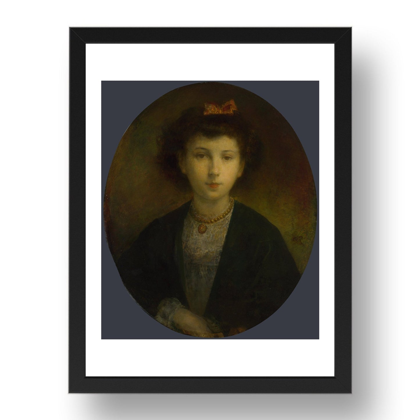 Louis Gustave Ricard: The Countess of Desart as a Child, Poster in 17x13"(A3) Frame