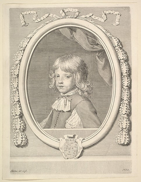 Louis-Joseph de Lorraine duc de Guise as a Child 1659-Claude, vintage art, A3 (16x12") Poster Print