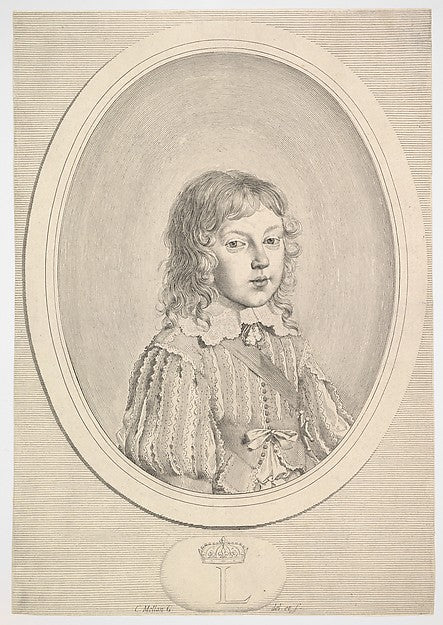 Louis XIV as a Child-Claude Mellan , vintage art, A3 (16x12") Poster Print