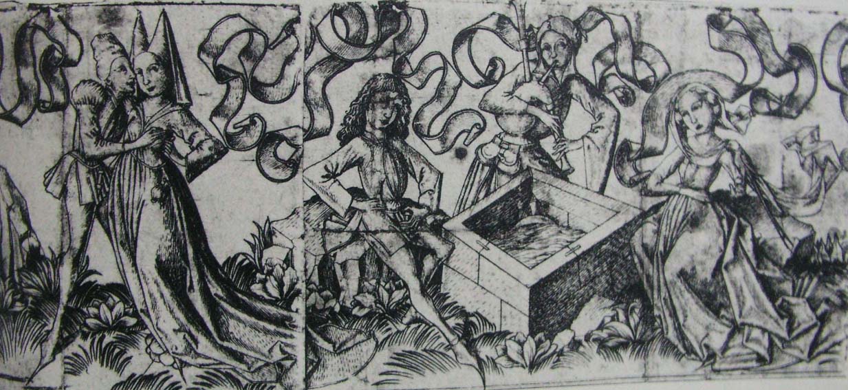 Love, vintage artwork by Master E.S., A3 (16x12") Poster Print