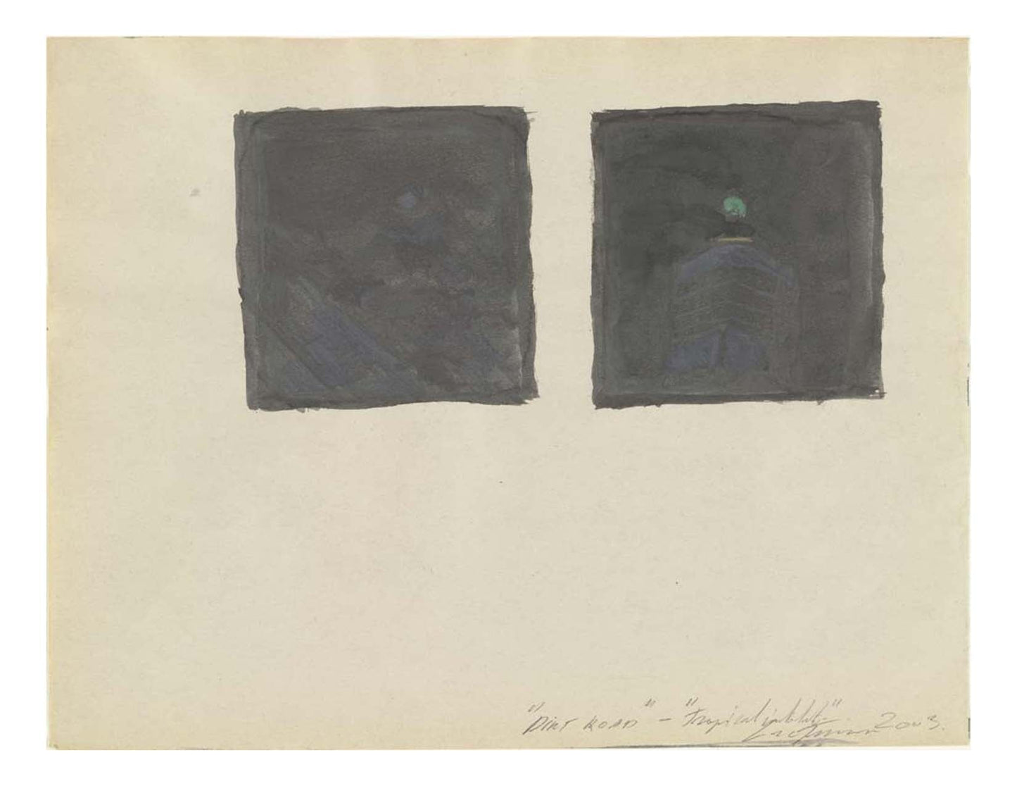 Luc Tuymans - Dirt Road - Tropical Institute, 16x12" (A3) Poster Print