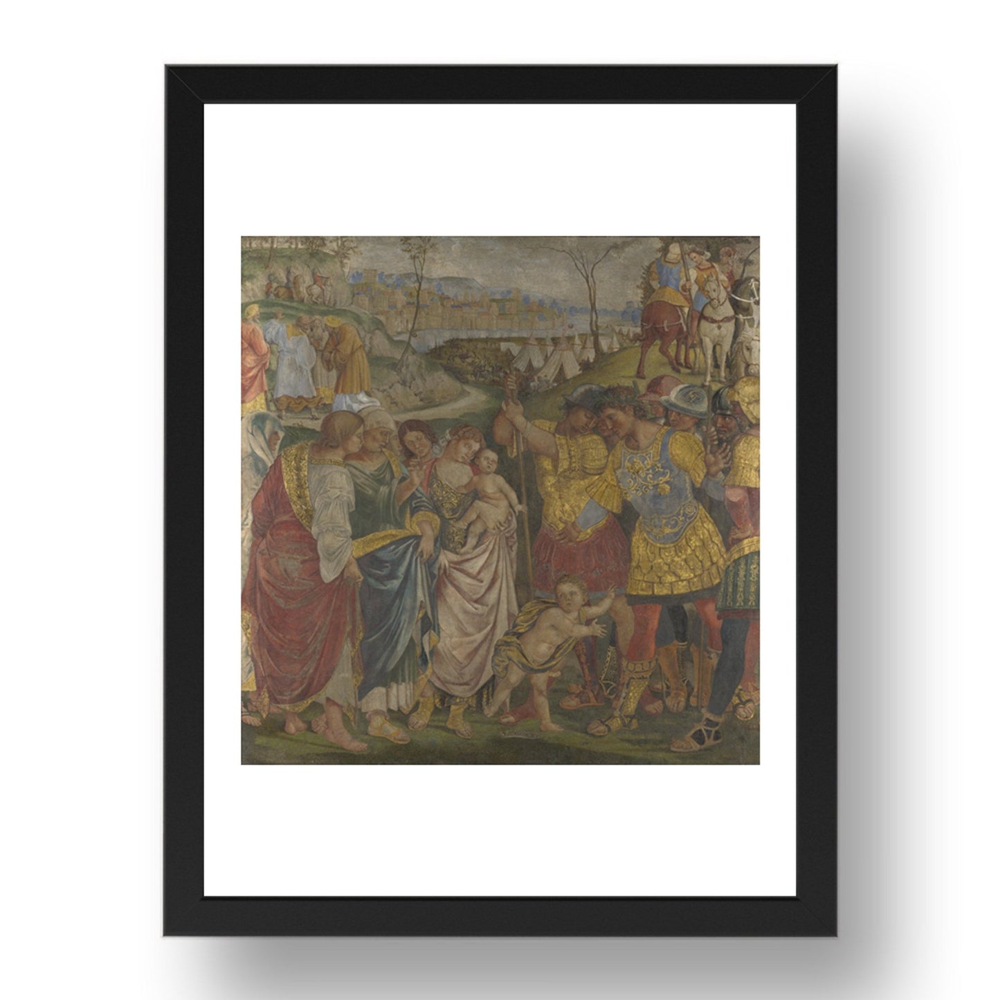 Luca Signorelli: Coriolanus persuaded by his Family to spare Rome, Poster in 17x13"(A3) Frame