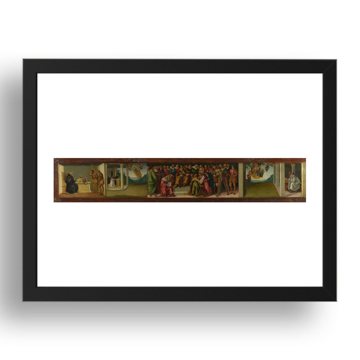 Luca Signorelli: Predella: Esther, and Life of Saint Jerome, Poster in 17x13"(A3) Frame