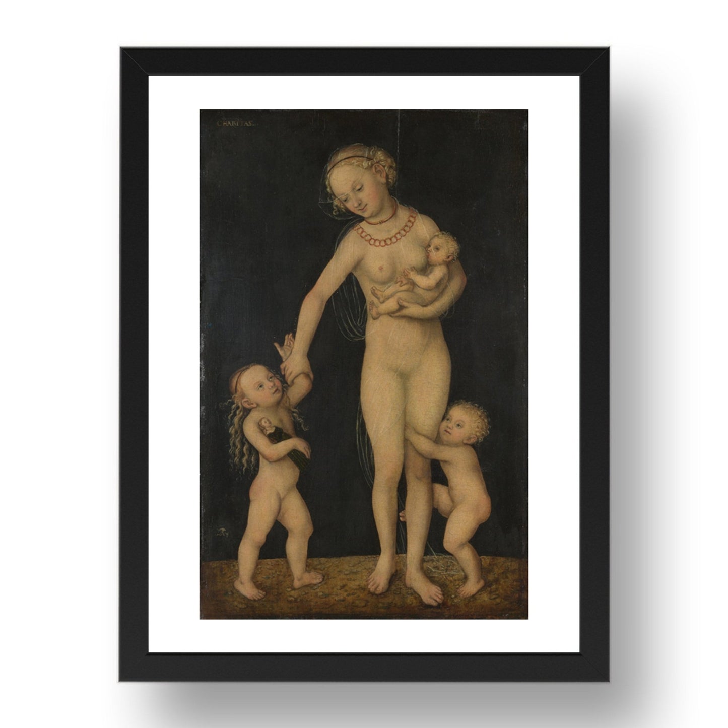 Lucas Cranach the Elder: Charity, Poster in 17x13"(A3) Frame