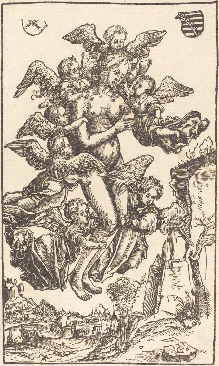 Lucas Cranach the Elder:The Ecstasy of Saint Mary Magdalene,16x12"(A3) Poster