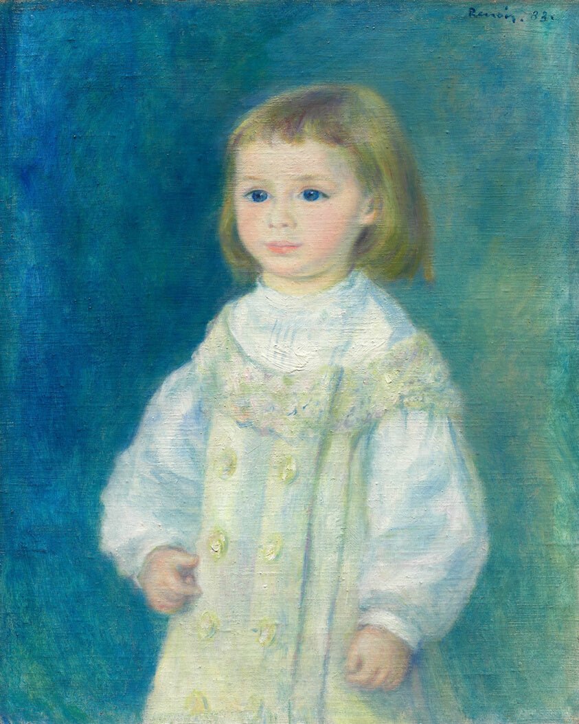 Lucie Berard (Child in White) by Pierre-Auguste Renoir, 23x16"( A2 size) Poster Print