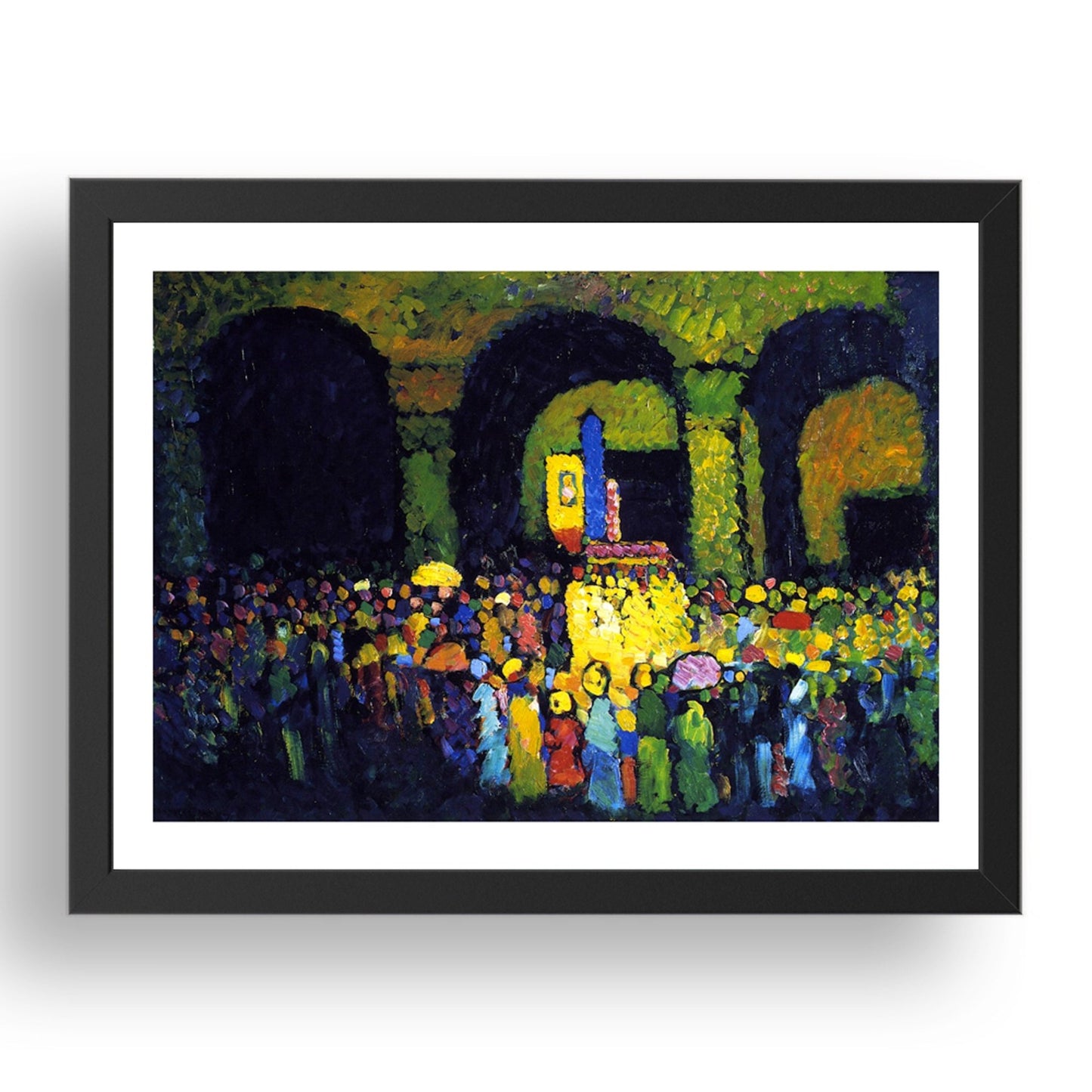 Ludwigkirche in Murnau 1908 by Wassily Kandinsky, 17x13" Frame