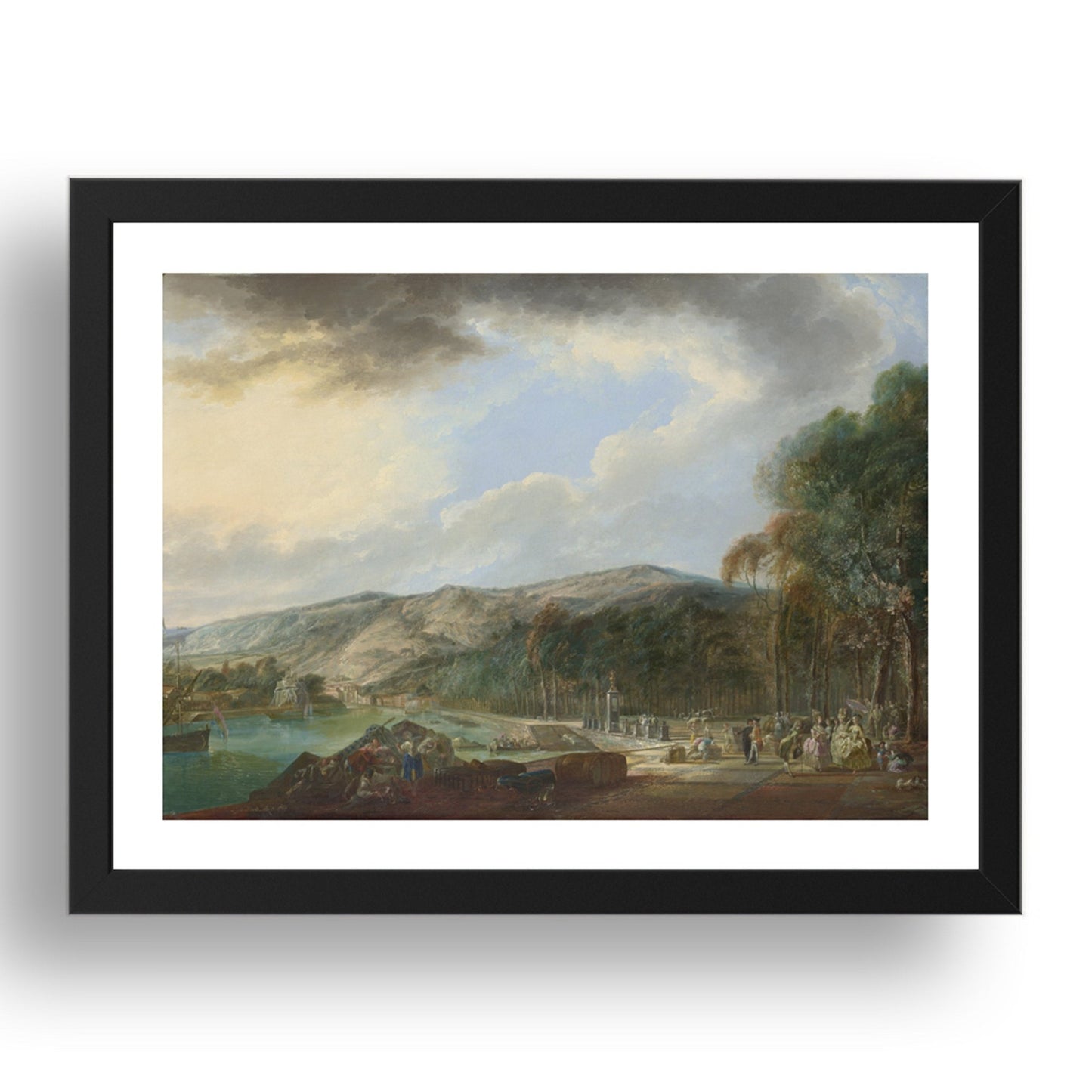 Luis Paret: View of El Arenal de Bilbao, Poster in 17x13"(A3) Frame