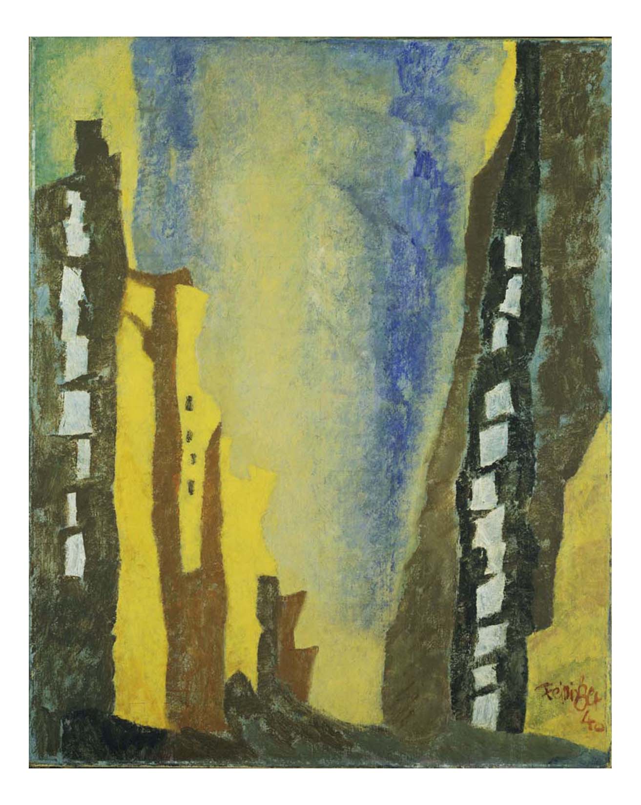 Lyonel Feininger - Manhattan, I, 16x12" (A3) Poster Print