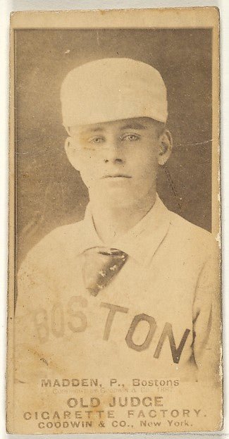 :Madden Pitcher Boston from the Old Judge series for Old Jud-16x12"(A3) Poster