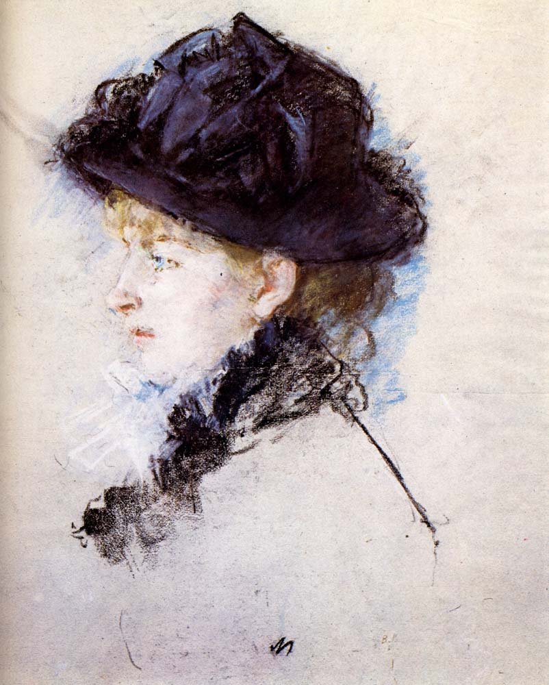Mademoiselle Louise Riesener by Berthe Morisot, 1888, vintage art, modern poster print