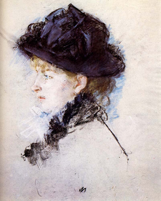 Mademoiselle Louise Riesener by Berthe Morisot, 1888, vintage art, modern poster print