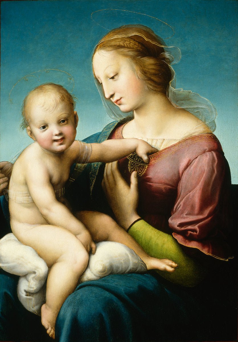 Madonna and Child (The Niccolini-Cowper Madonna), vintage artwork by Raphael, A3 (16x12") Poster Print