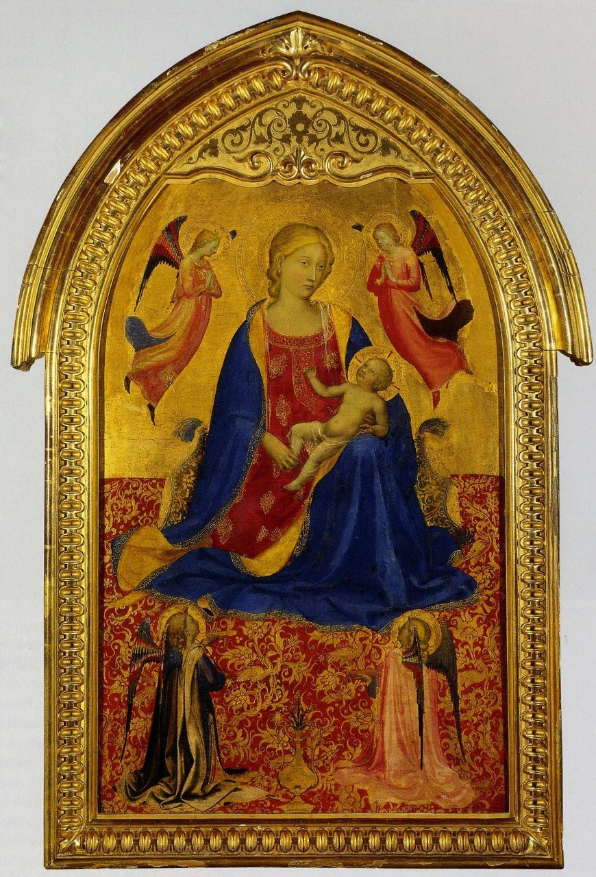 Madonna and Child with Four Angels, vintage artwork by Fra Angelico, A3 (16x12") Poster Print