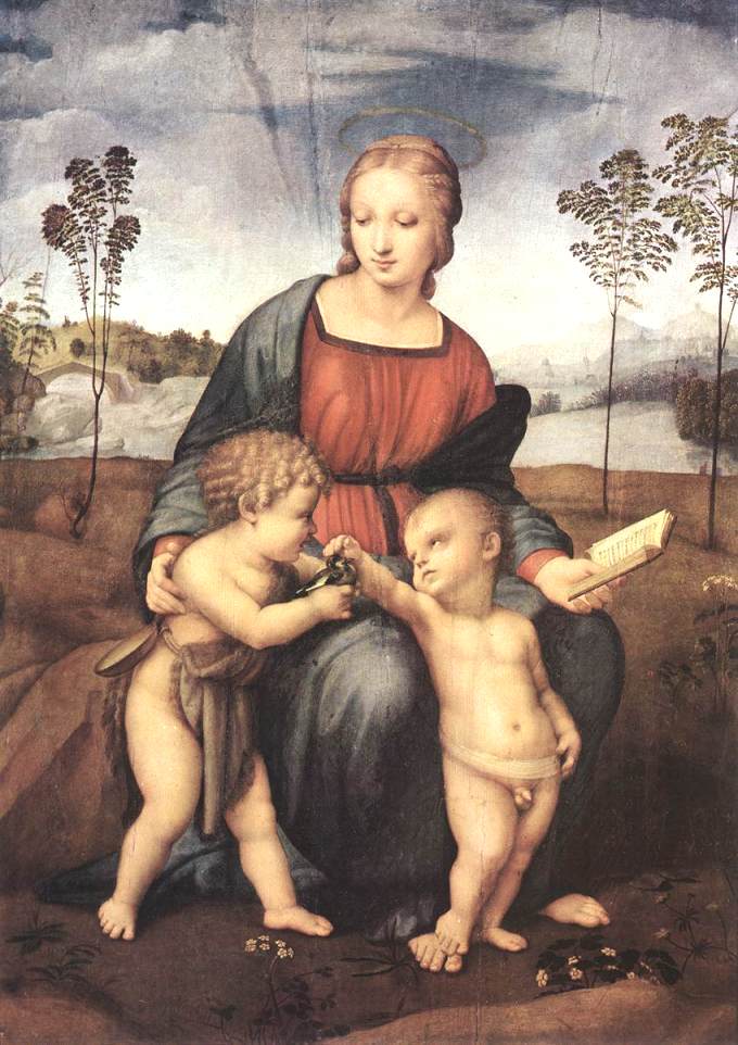 Madonna del Cardellino, vintage artwork by Raphael, A3 (16x12") Poster Print