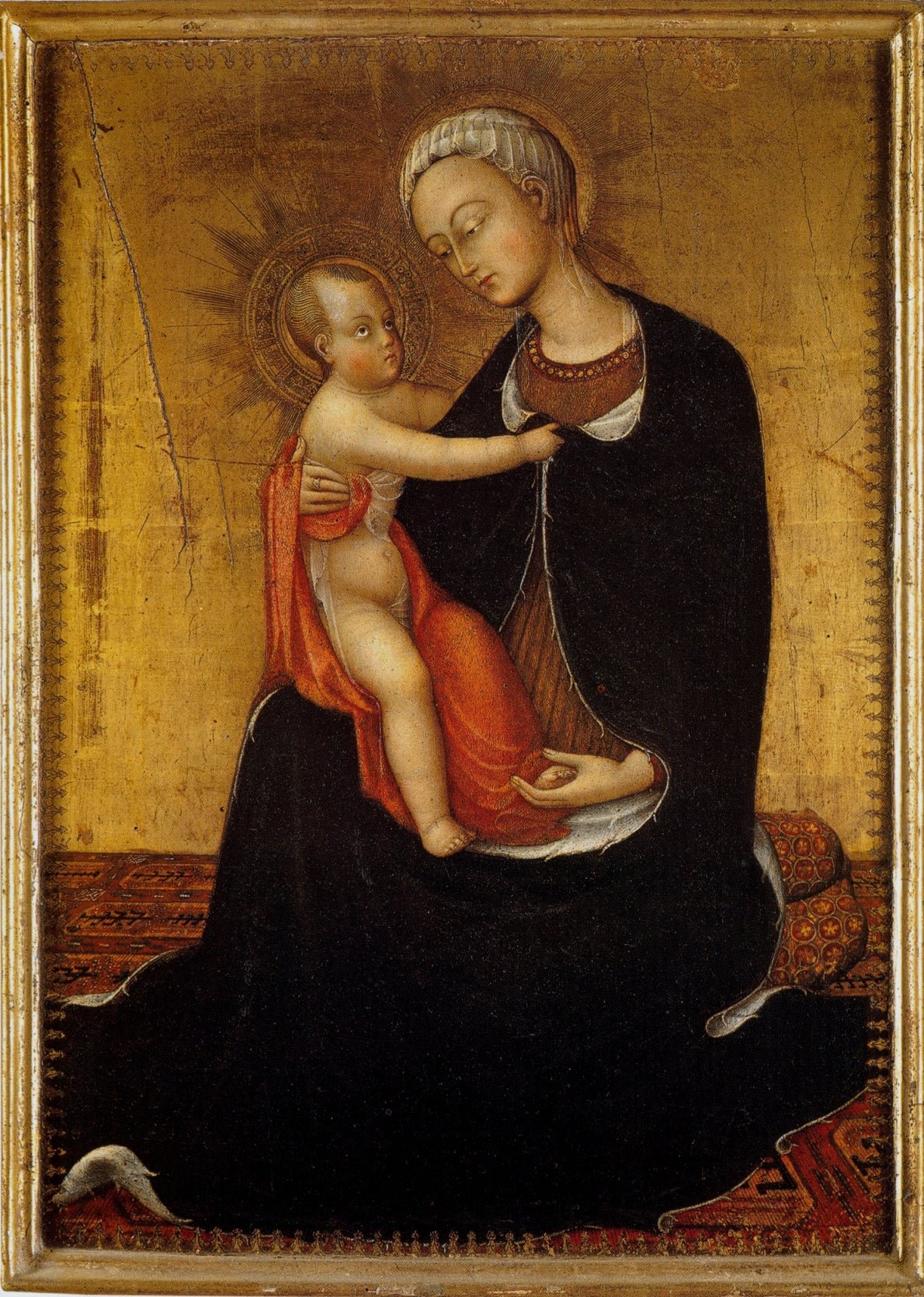 Madonna del'humilita, vintage artwork by Sassetta, A3 (16x12") Poster Print