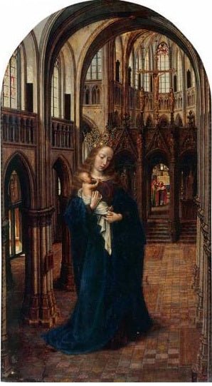 Madonna in a Church, vintage artwork by Jan Gossaert, A3 (16x12") Poster Print