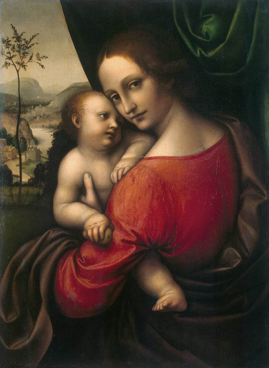 Madonna with Child, vintage artwork by Giampietrino, A3 (16x12") Poster Print