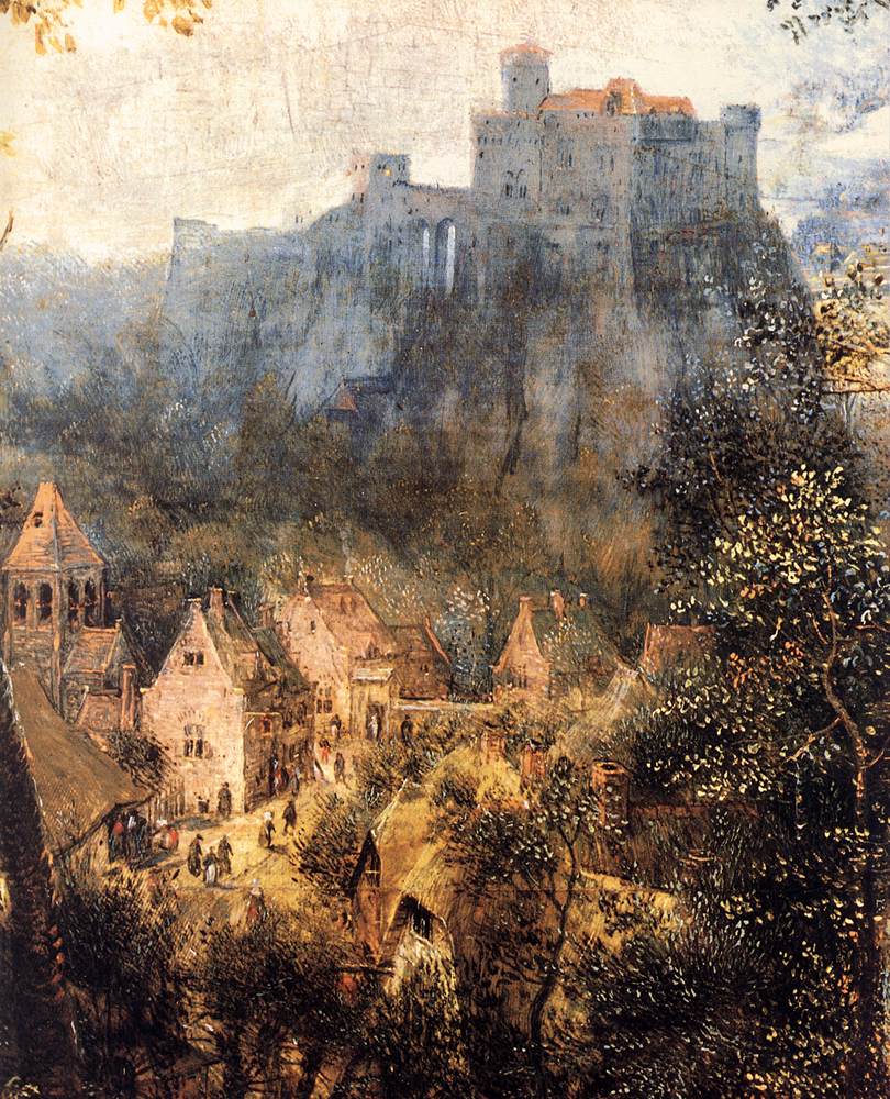 Magpie on the Gallow (detail), vintage artwork by Pieter Bruegel the Elder, A3 (16x12") Poster Print