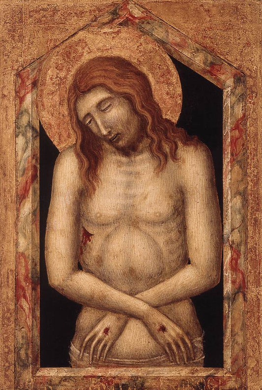 Man of Sorrow, vintage artwork by Pietro Lorenzetti, 12x8" (A4) Poster