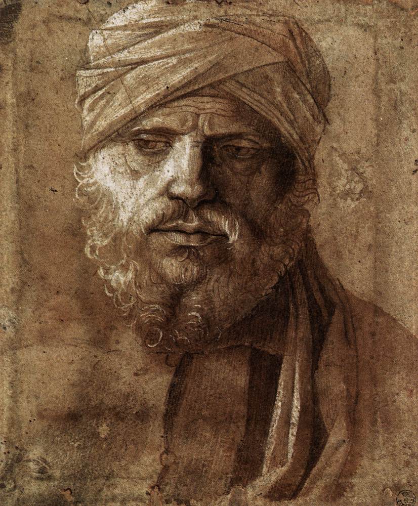 Man with a Turban, vintage artwork by Giovanni Bellini, A3 (16x12") Poster Print