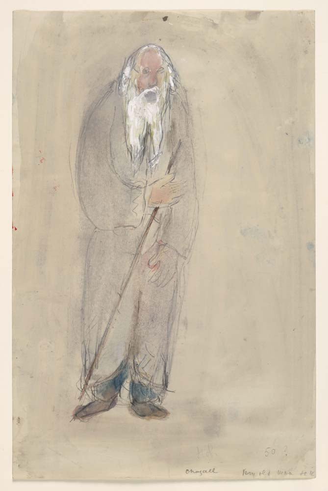 Marc Chagall - A Very Old Man, costume design for Aleko, vintage art, A3 (16x12") Poster Print