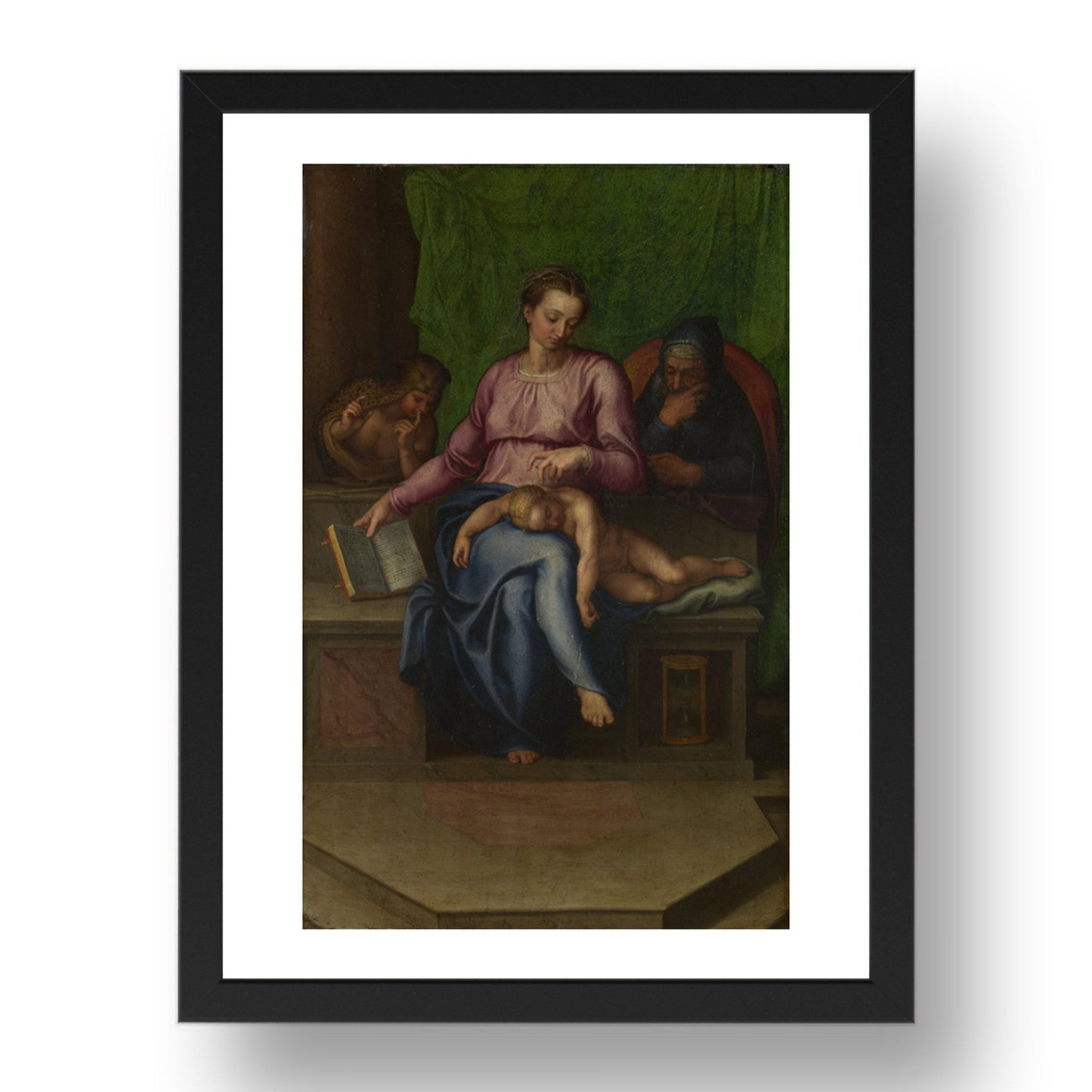 Marcello Venusti (after Michelangelo): The Holy Family (Il Silenzio), Poster in 17x13"(A3) Frame