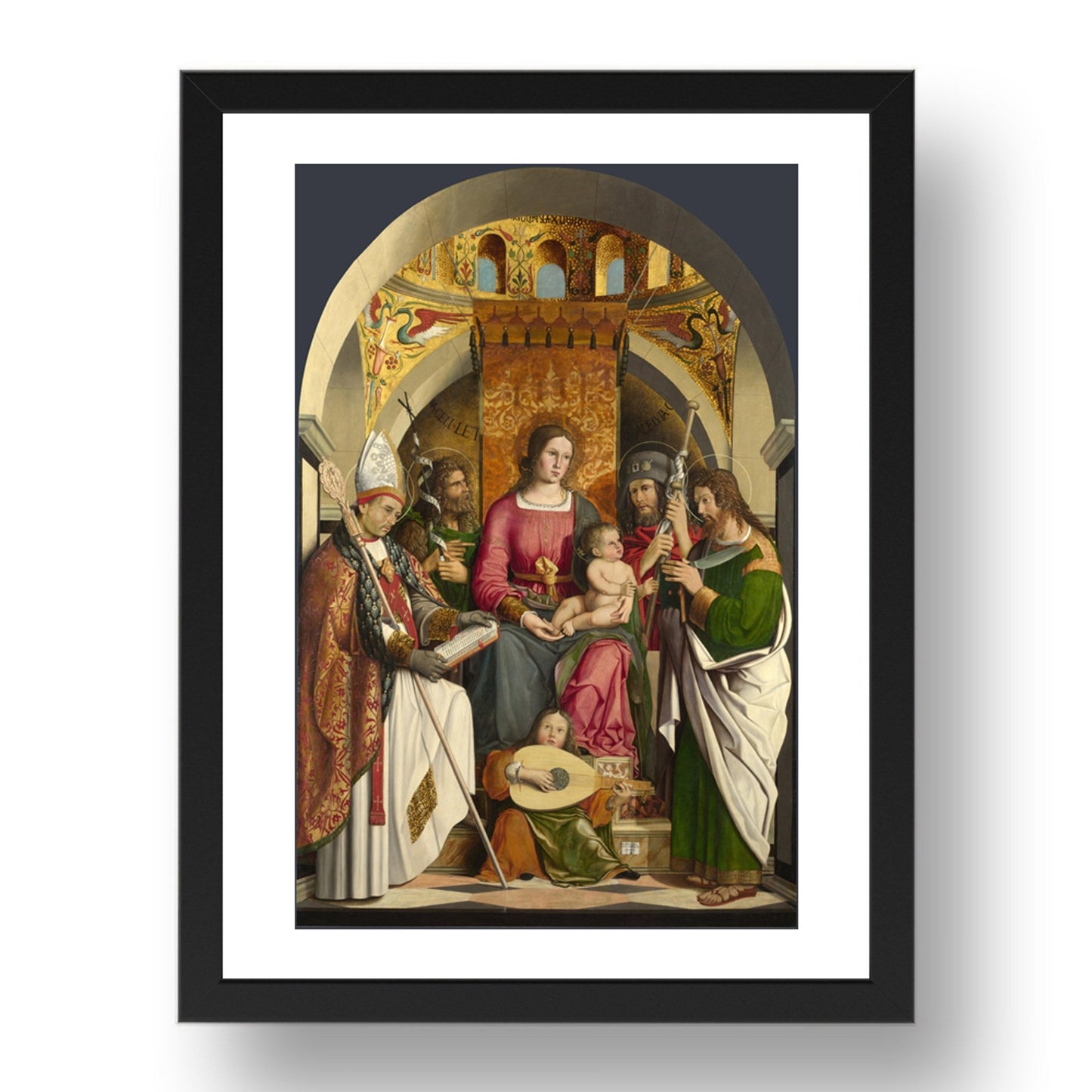 Marco Marziale: The Virgin and Child with Saints, Poster in 17x13"(A3) Frame