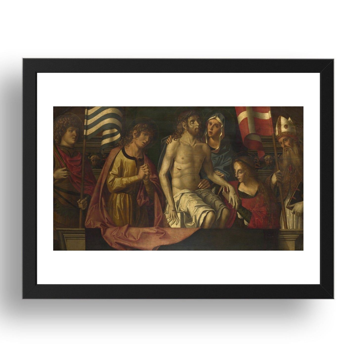 Marco Palmezzano: The Dead Christ with the Virgin and Saints, Poster in 17x13"(A3) Frame