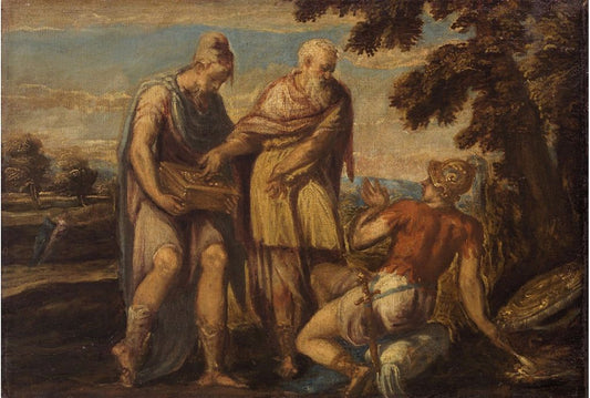 Marius Curius Dentatus, vintage artwork by Andrea Schiavone, A3 (16x12") Poster Print