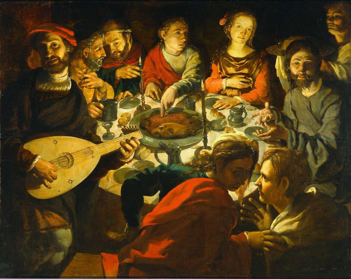 Marriage at Cana, vintage artwork by Jan Vermeyen, A3 (16x12") Poster Print