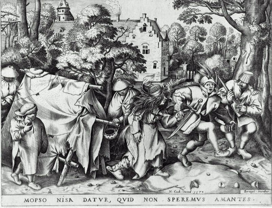 Marriage of Mopsus and Nisa, vintage artwork by Pieter Bruegel the Elder, A3 (16x12") Poster Print