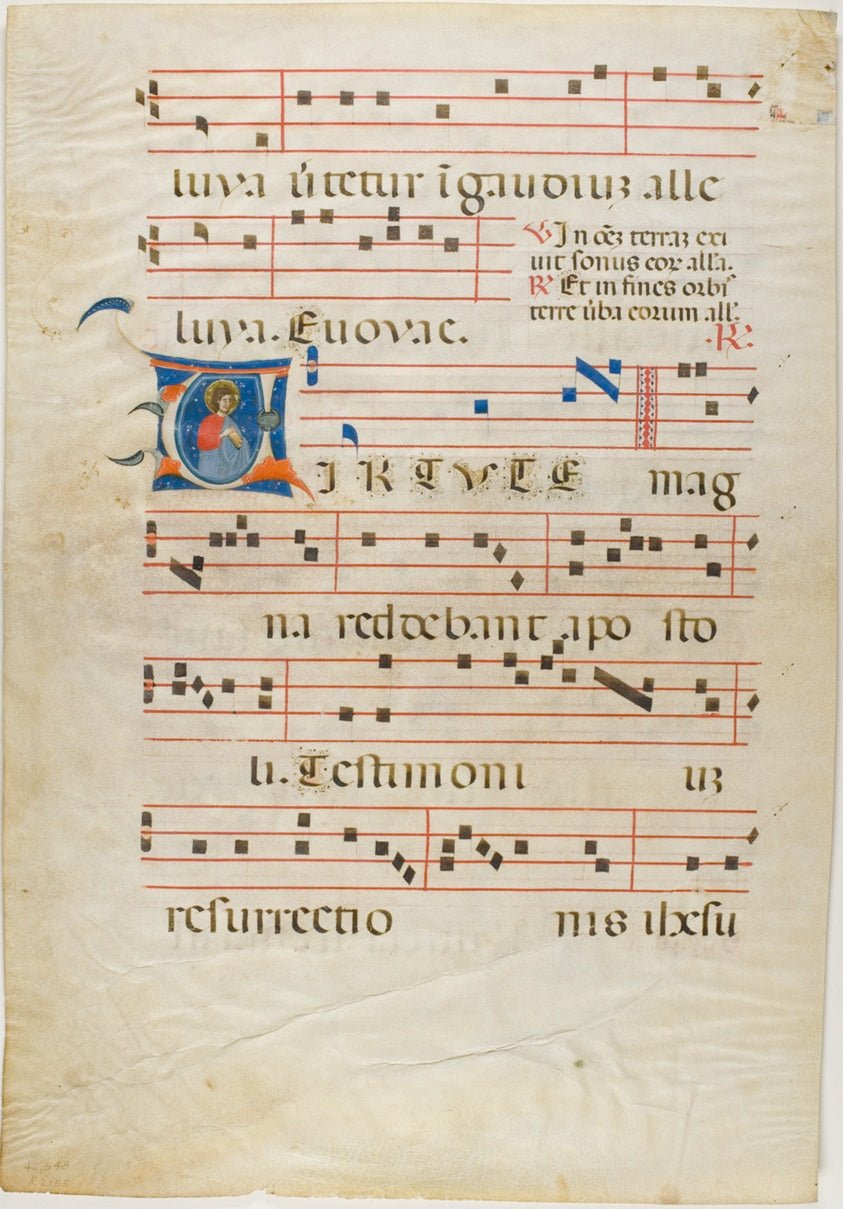 Martyr Saint in a Historiated Initial "V" from an Antiphonary by Italian (Rimini),23x16"( A2 size ) Poster Print