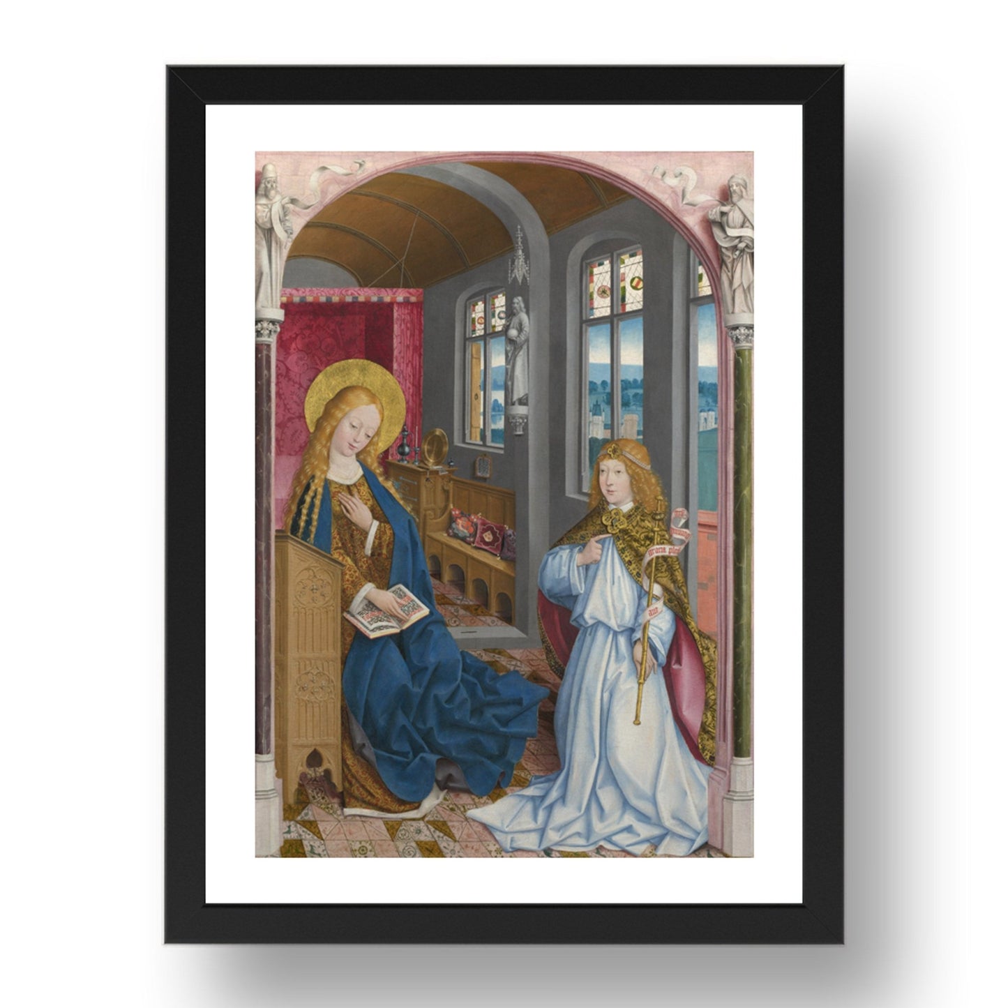 Master of Liesborn: The Annunciation, Poster in 17x13"(A3) Frame