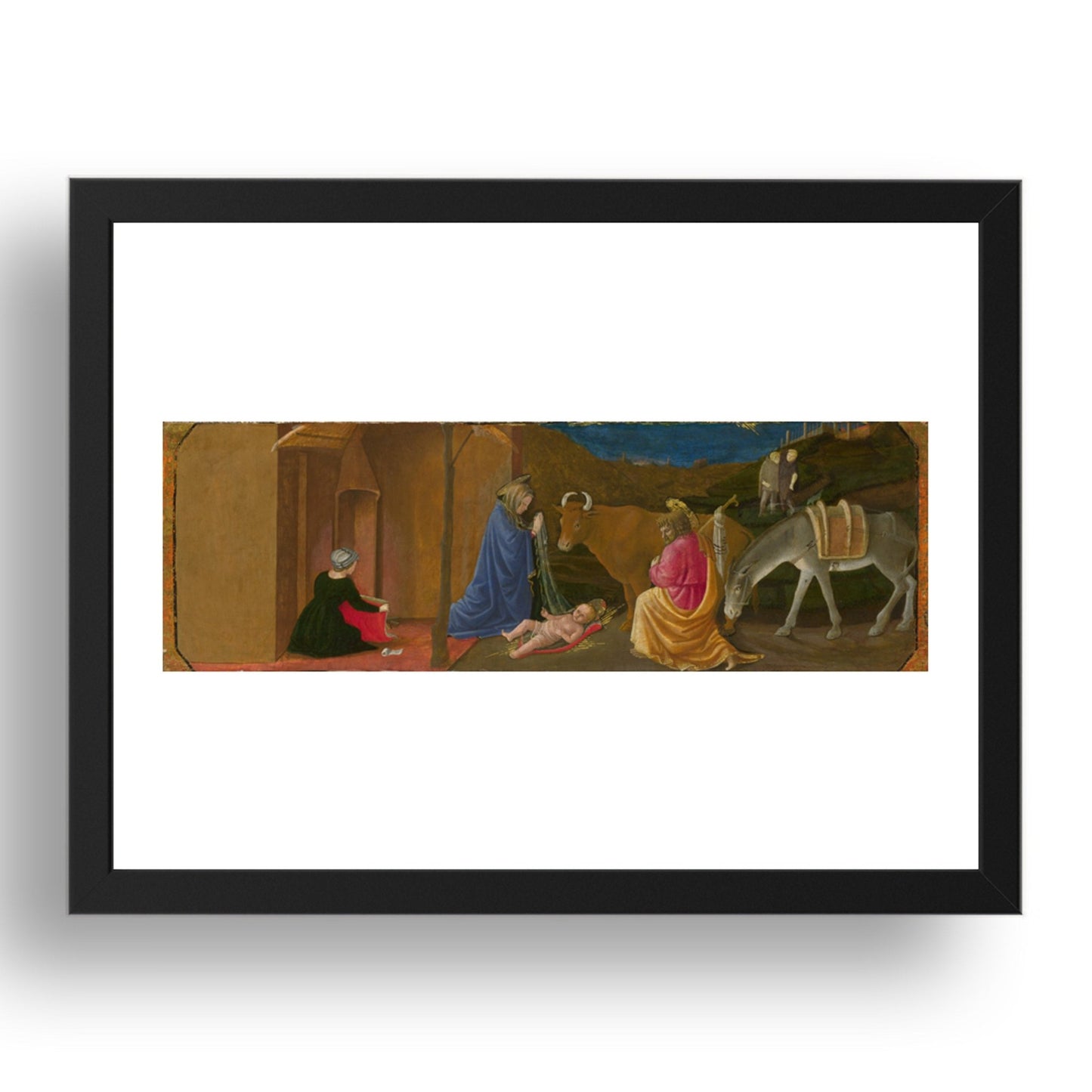 Master of the Castello Nativity: The Nativity, Poster in 17x13"(A3) Frame