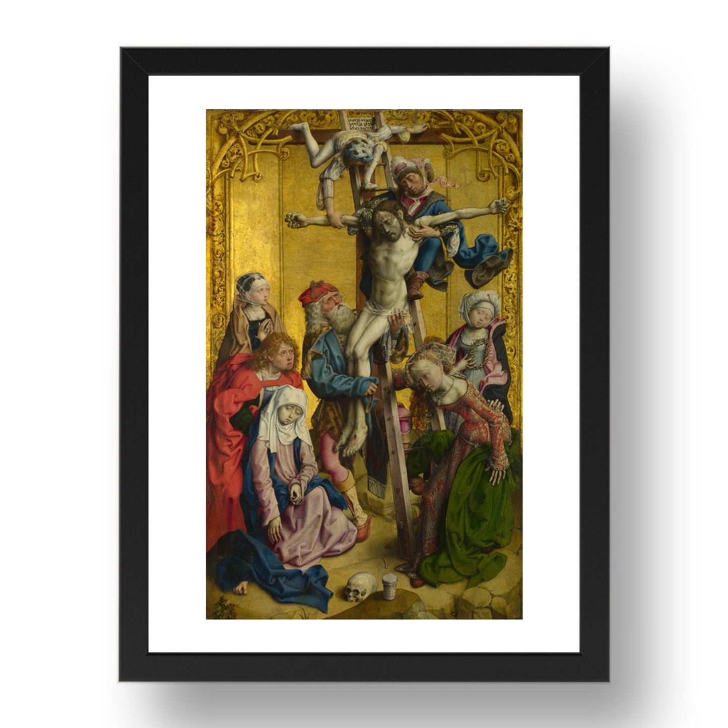 Master of the Saint Bartholomew Altarpiece: The Deposition, Poster in 17x13"(A3) Frame