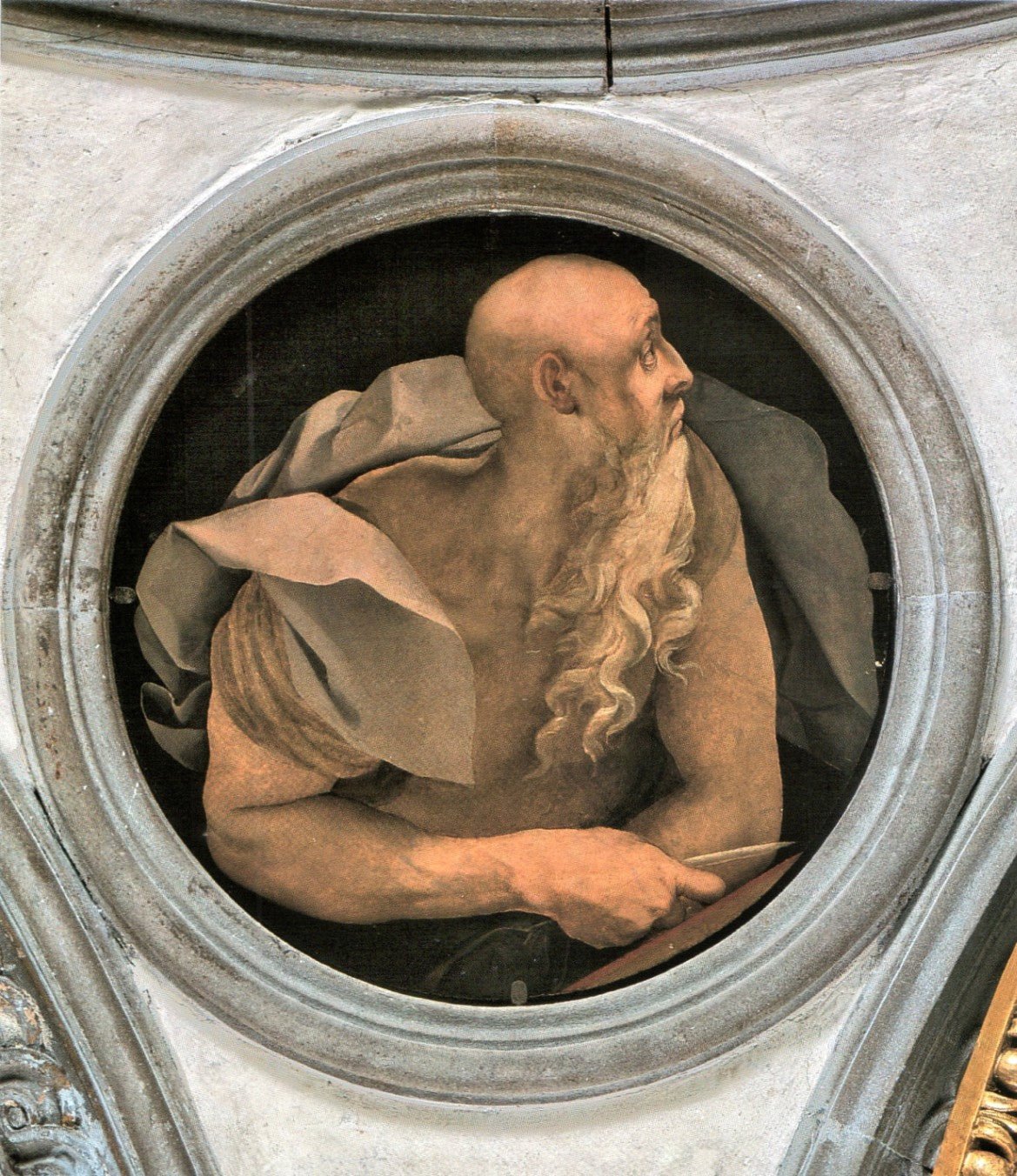 Matthew the Apostle, vintage artwork by Pontormo, A3 (16x12") Poster Print