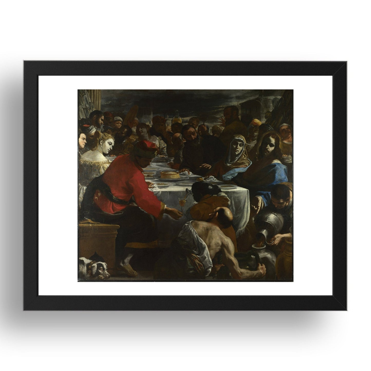 Mattia Preti: The Marriage at Cana, Poster in 17x13"(A3) Frame