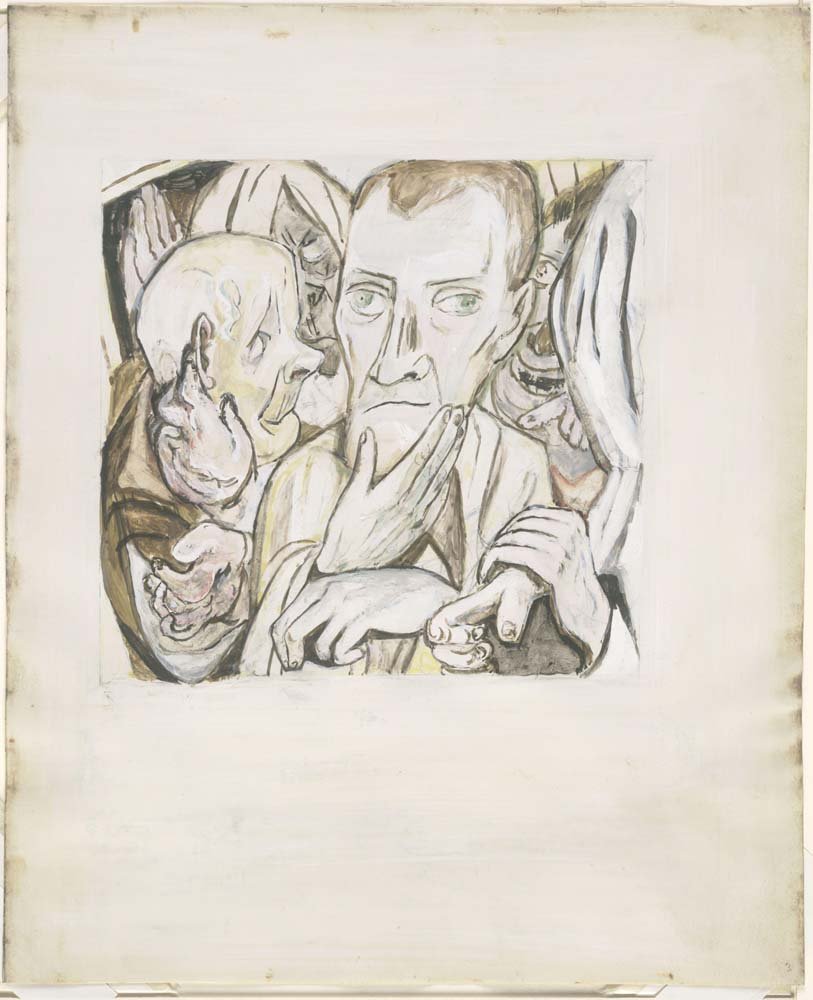 Max Beckmann - The Mocking of the Prodigal Son, vintage art, A3 (16x12") Poster Print