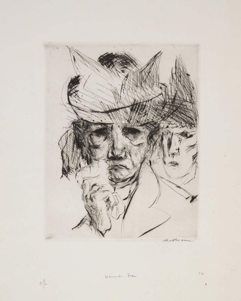 Max Beckmann - Weeping Woman, vintage art, A3 (16x12") Poster Print