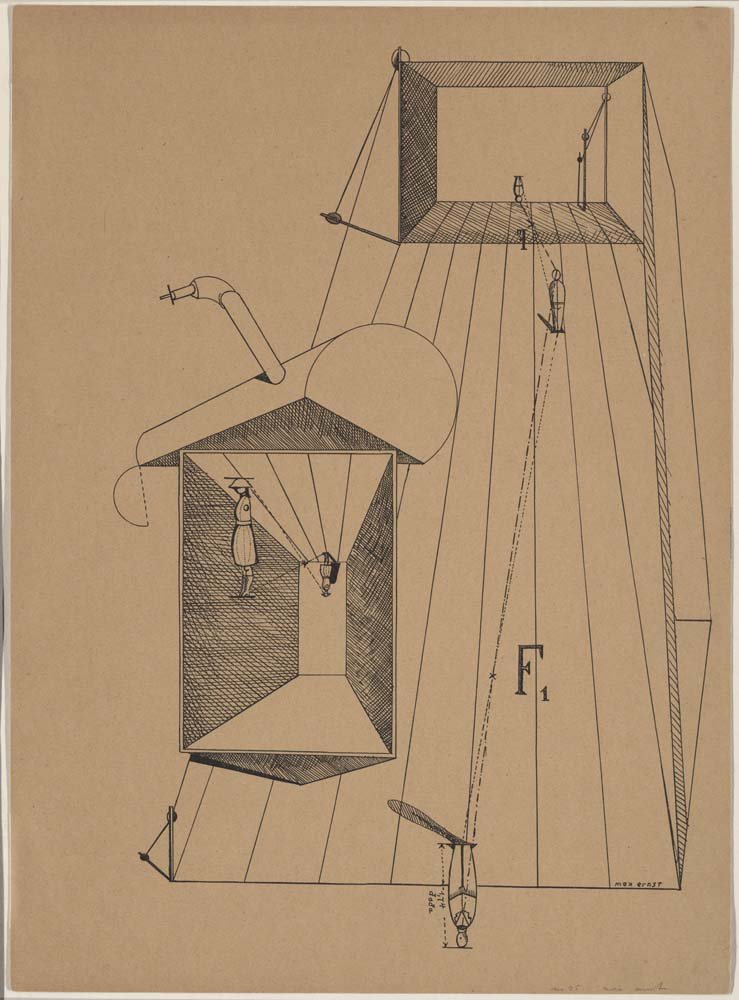 Max Ernst - , plate VI from Fiat modes pereat ars, vintage art, A3 (16x12") Poster Print