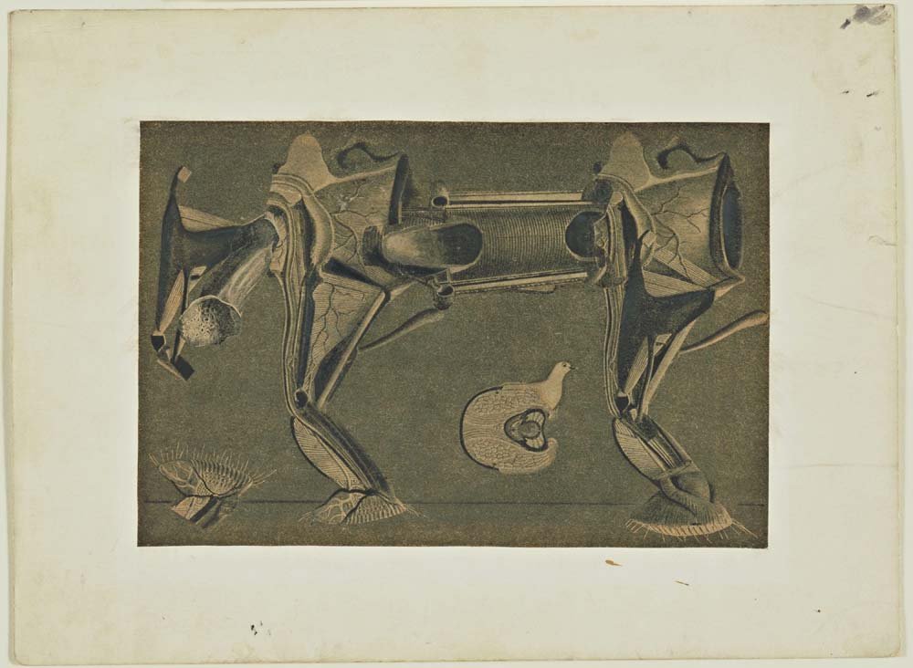 Max Ernst - The Horse He's Sick, vintage art, A3 (16x12") Poster Print