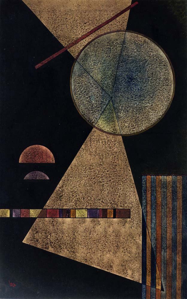 Meeting-Point - Wassily Kandinsky -1928 by Wassily Kandinsky, 23x16"( A2 size ) Poster Print