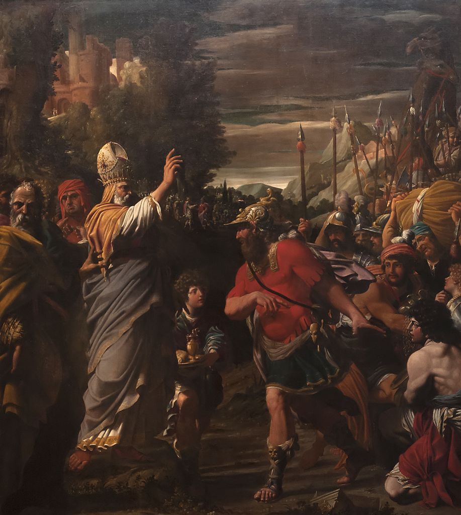 Melchizedek Blessing Abraham, vintage artwork by Leonello Spada, A3 (16x12") Poster Print