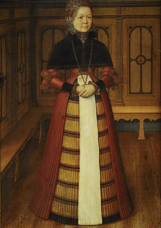 Mette (Mathildis) of Münchhausen, vintage artwork by Ludger Tom Ring The Younger, A3 (16x12") Poster Print