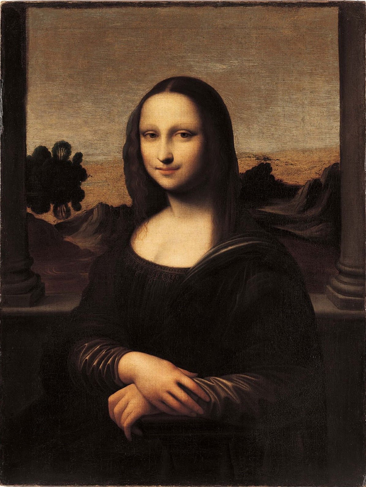 Mona Lisa of Isleworth, vintage artwork by Follower of Leonardo da Vinci, A3 (16x12") Poster Print