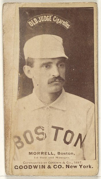 :Morrell 1st Base and Manager Boston from the Old Judge seri-16x12"(A3) Poster