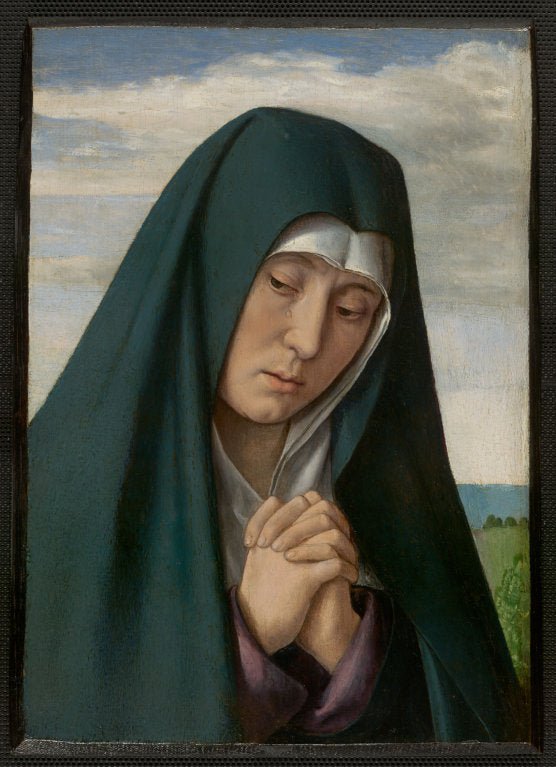 Mourning Virgin (Fragment from 'Christ Carrying the Cross'), vintage artwork by Jean Hey, A3 (16x12") Poster Print