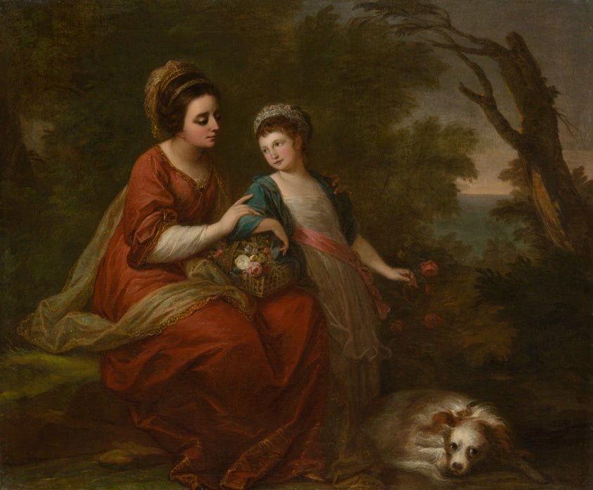 Mrs. Hugh Morgan and Her Daughter by Angelica Kauffmann, 23x16"( A2 size) Poster Print