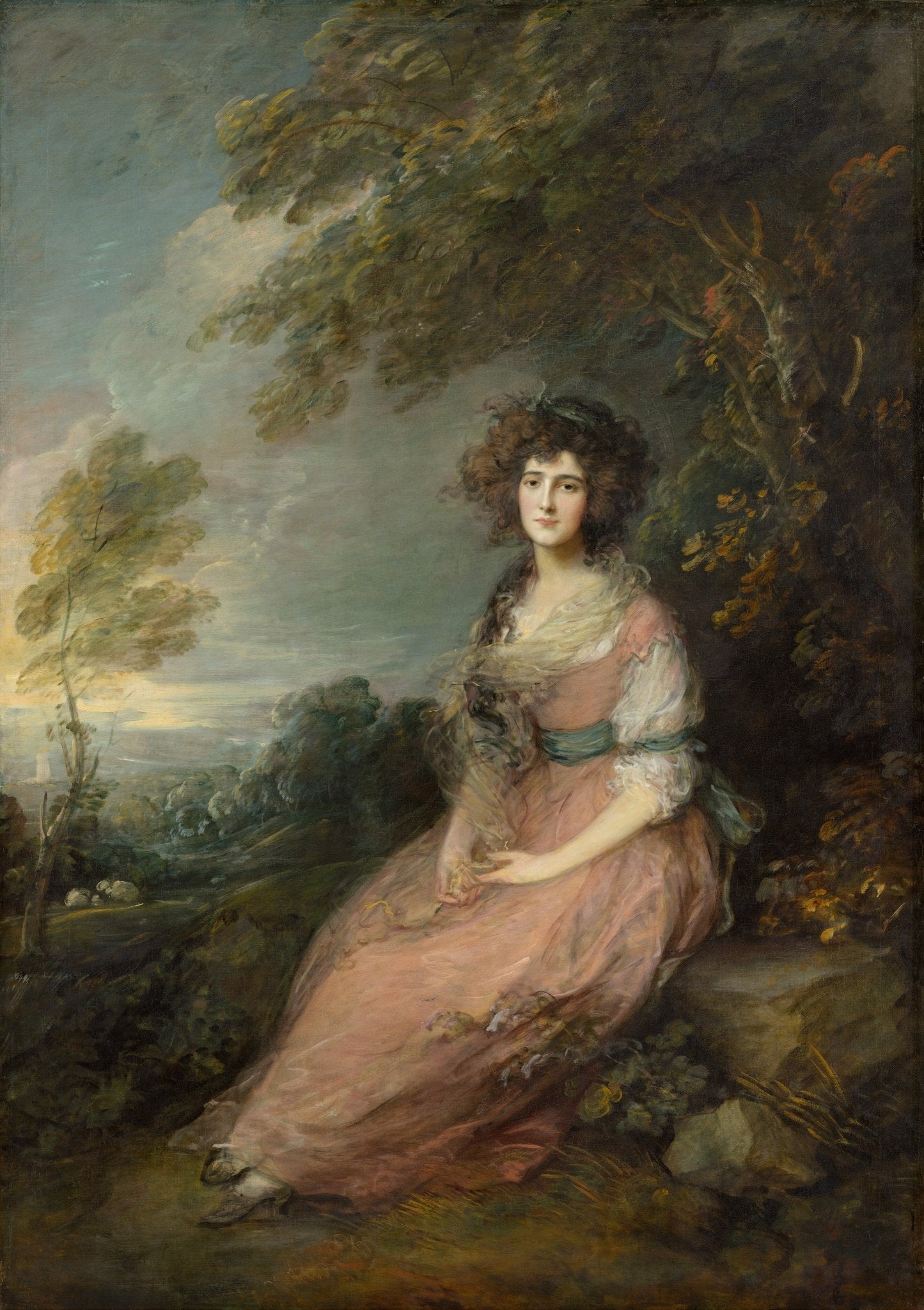 Mrs. Richard Brinsley Sheridan by Thomas Gainsborough, vintage art, modern poster print